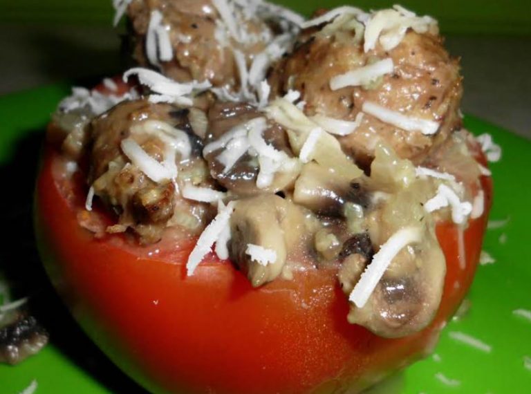 Meatball Stuffed Tomato