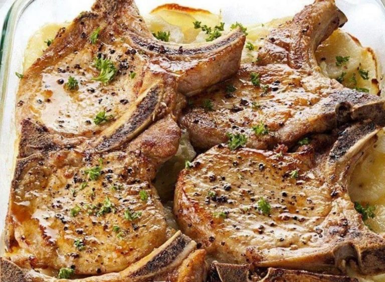 Pork Chops with Scalloped Potatoes