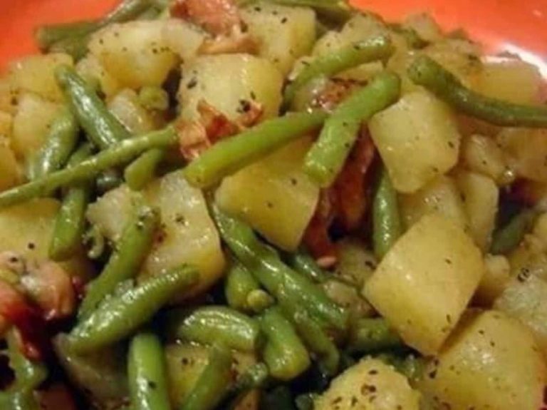 Crockpot Ham, Green Beans, and Potatoes